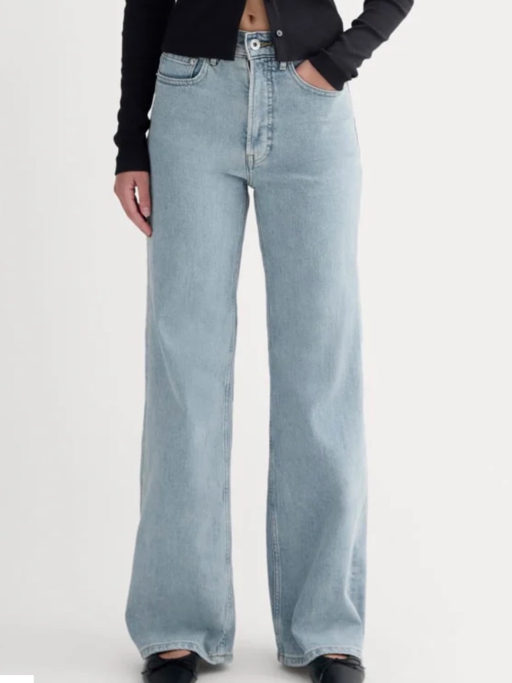Everlane Women's Light Wash Wide Leg Jeans - 33L